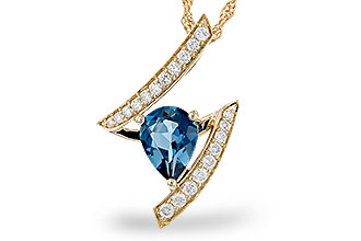 C302-29035: NECK 1.04 LONDON BLUE TOPAZ 1.23 TGW (8x6MM)