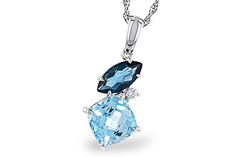 C302-31735: NECKLACE 2.37 TW BLUE TOPAZ 2.40 TGW