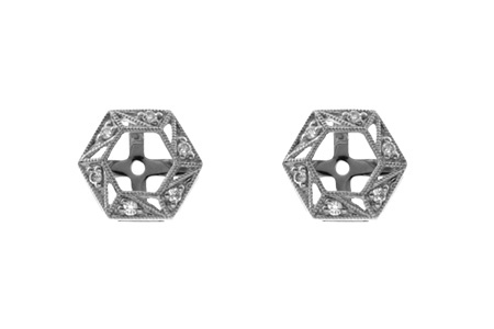 E027-81744: EARRING JACKETS .08 TW (FOR 0.50-1.00 CT TW STUDS)