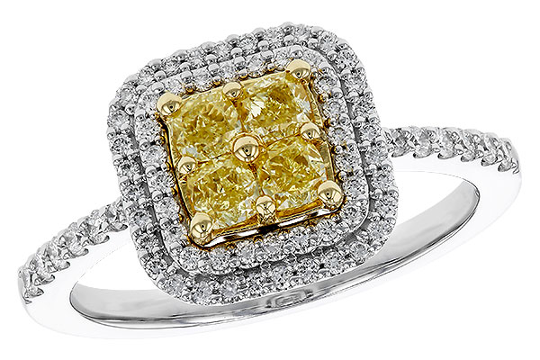 G302-31762: LDS RG .52 FANCY YELLOW DIAMONDS .85 TW