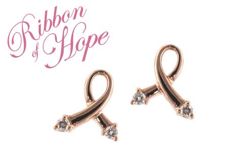 H027-81780: PINK GOLD EARRINGS .07 TW