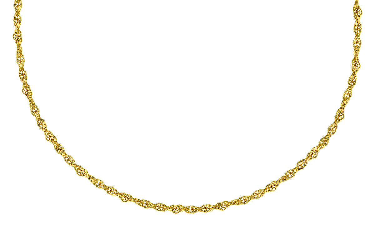 H301-42725: ROPE CHAIN (8", 1.5MM, 14KT, LOBSTER CLASP)